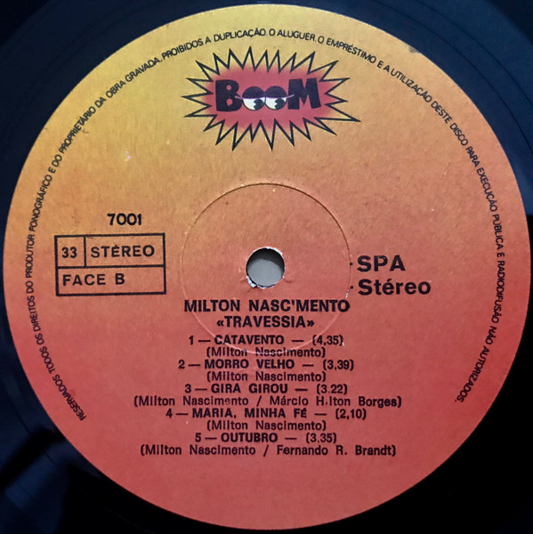 Milton Nascimento - Travessia | Boom (7001) - 4 Milton Nascimento - Travessia | Boom (7001) - 4
