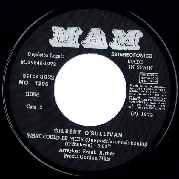 Gilbert O'Sullivan - Clair | MAM (MO 1306) - 4