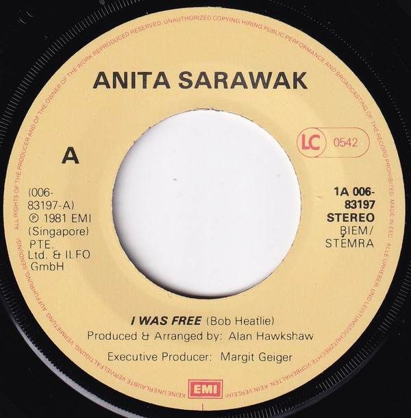 Anita Sarawak - I Was Free | EMI (1A 006-83197) - 2