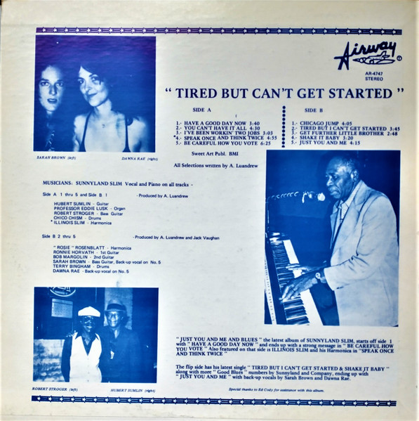 Sunnyland Slim - Just You And Me | Airway Records (AR-4747) - 2