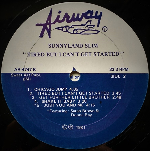 Sunnyland Slim - Just You And Me | Airway Records (AR-4747) - 4