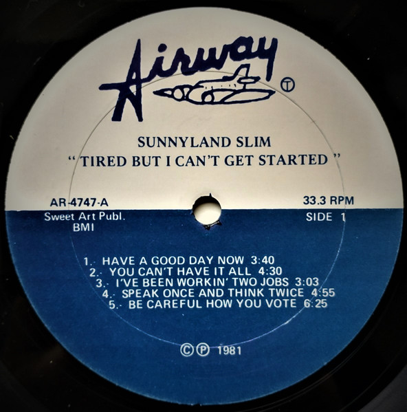 Sunnyland Slim - Just You And Me | Airway Records (AR-4747) - 3