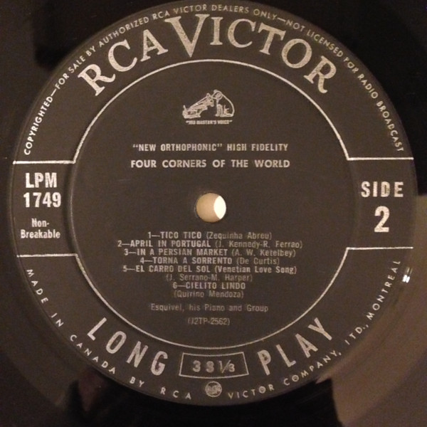 Esquivel And His Orchestra - Four Corners Of The World | RCA Victor (LPM-1749) - 4