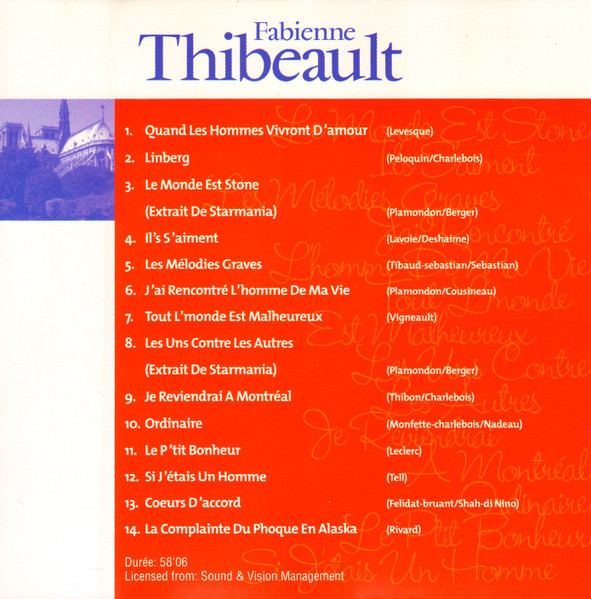 Fabienne Thibeault - La Première Chanteuse De Starmania | Chapeau (CHA028) - 2