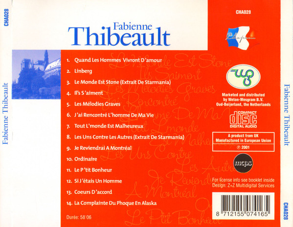 Fabienne Thibeault - La Première Chanteuse De Starmania | Chapeau (CHA028) - 3