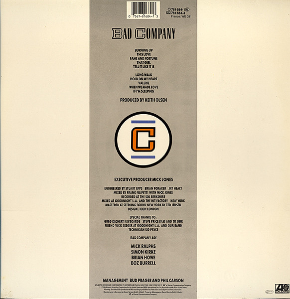 Bad Company - Fame And Fortune | Atlantic (781 684-1) - 2