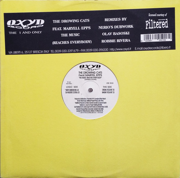 The Drowing Cats Feat. Maryel Epps - The Music (Reaches Everybody) | Oxyd Records (OX5018) - main The Drowing Cats Feat. Maryel Epps - The Music (Reaches Everybody) | Oxyd Records (OX5018) - main
