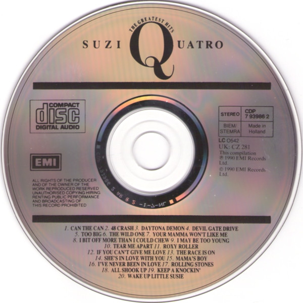 Suzi Quatro - The Wild One - The Greatest Hits | EMI (CDP 7 93986 2) - 3