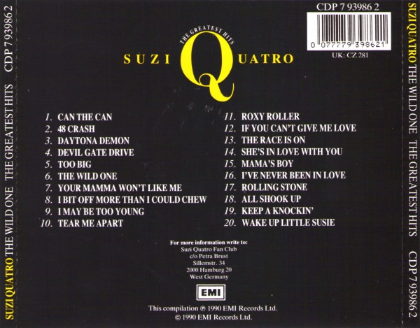Suzi Quatro - The Wild One - The Greatest Hits | EMI (CDP 7 93986 2) - 2