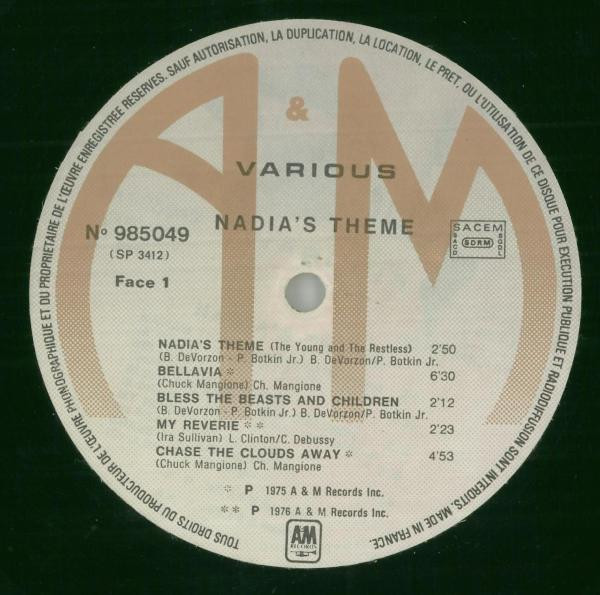Various - Nadia's Theme (The Young And The Restless) | A&M Records (985049) - 3