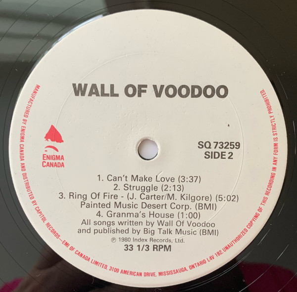 Wall Of Voodoo - Wall Of Voodoo | Enigma Canada (SQ-73259) - 3
