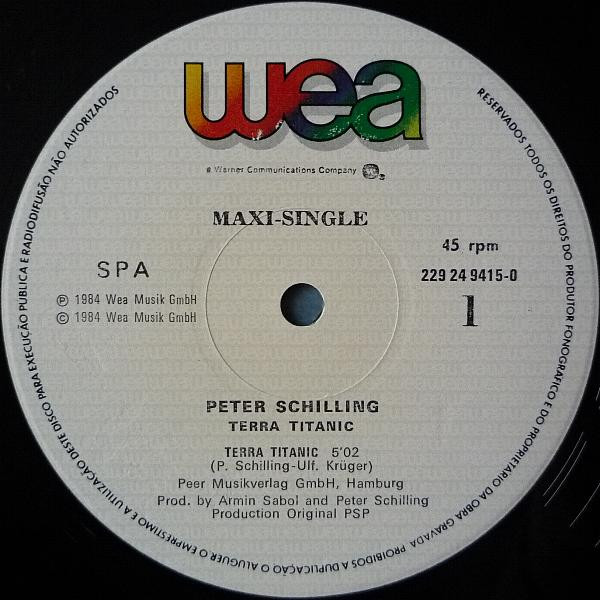 Peter Schilling - Terra Titanic (Long Version) | WEA (229 24 9415-0) - 3