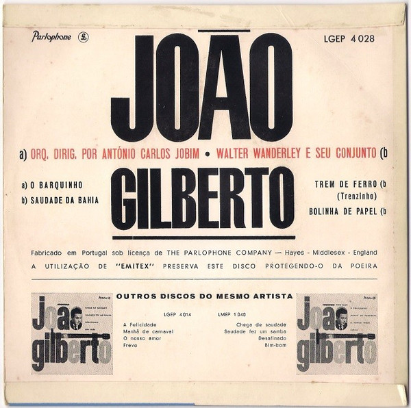 João Gilberto - O Barquinho | Parlophone (LGEP 4028) - 2