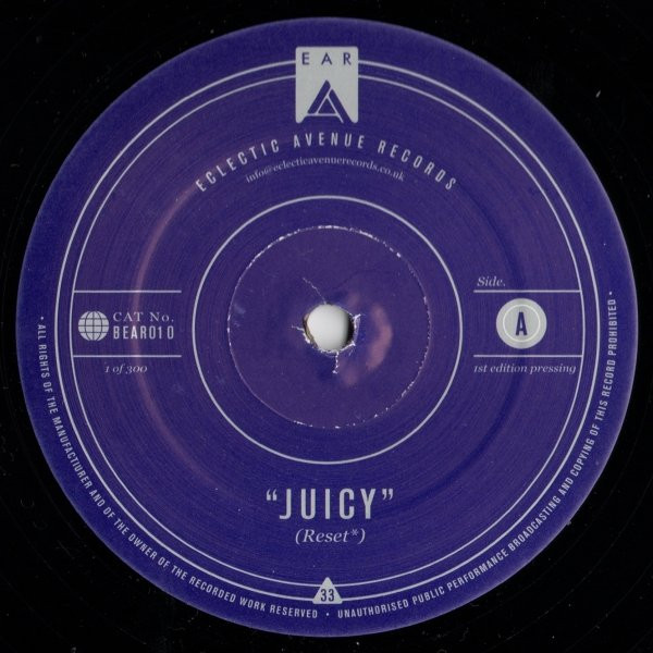 Reset* - Juicy | Eclectic Avenue Records (BEAR010)