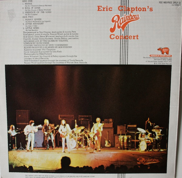 Eric Clapton - Eric Clapton's Rainbow Concert | RSO (SPELP 23) - 2 Eric Clapton - Eric Clapton's Rainbow Concert | RSO (SPELP 23) - 2
