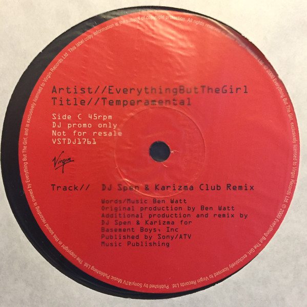 Everything But The Girl - Temperamental | Virgin (VSTDJ1761) - 4 Everything But The Girl - Temperamental | Virgin (VSTDJ1761) - 4