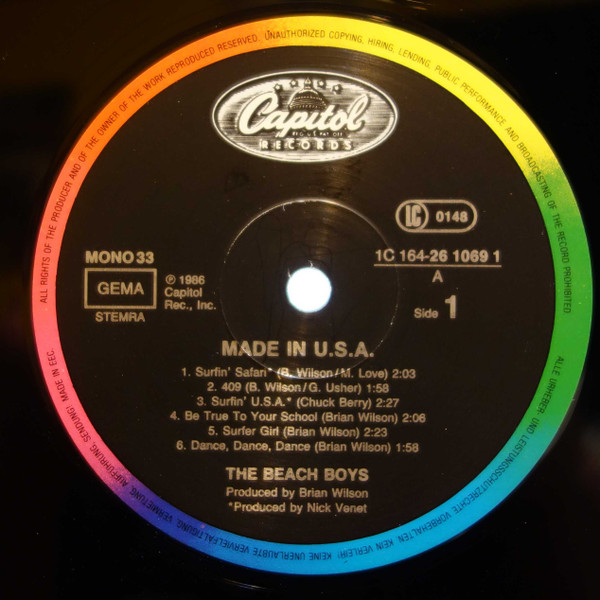 The Beach Boys - Made In U.S.A. | Capitol Records (164 26 1069 3) - 4