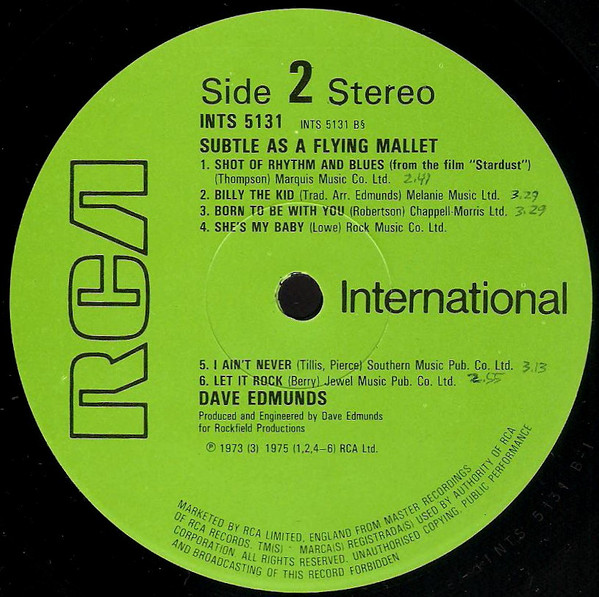 Dave Edmunds - Subtle As A Flying Mallet | RCA International (INTS 5131) - 4