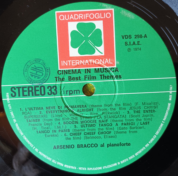 Arsenio Bracco - Cinema In Musica | Quadrifoglio International (VDS 298) - 3 Arsenio Bracco - Cinema In Musica | Quadrifoglio International (VDS 298) - 3