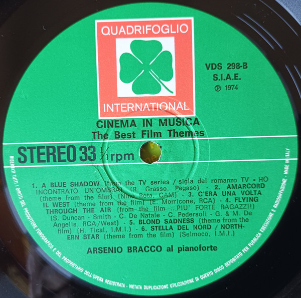 Arsenio Bracco - Cinema In Musica | Quadrifoglio International (VDS 298) - 4 Arsenio Bracco - Cinema In Musica | Quadrifoglio International (VDS 298) - 4