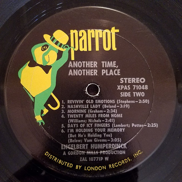 Engelbert Humperdinck - Another Time, Another Place | Parrot (XPAS 71048) - 4