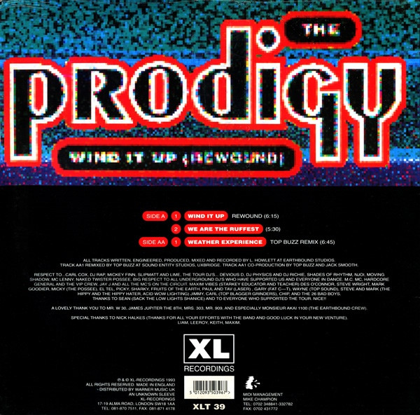The Prodigy - Wind It Up (Rewound) | XL Recordings (XLT 39) - 2