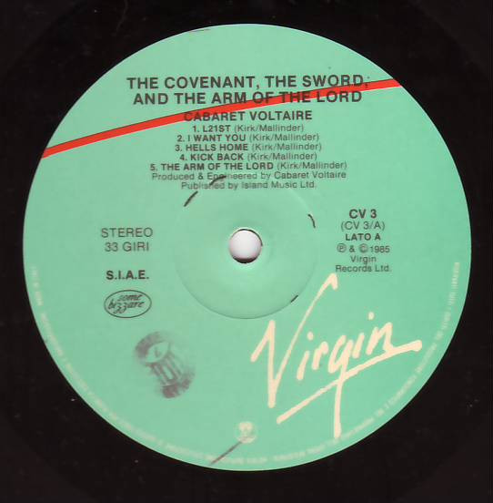 Cabaret Voltaire - The Covenant, The Sword And The Arm Of The Lord | Virgin (CV 3) - 2