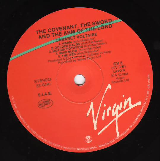 Cabaret Voltaire - The Covenant, The Sword And The Arm Of The Lord | Virgin (CV 3) - 3