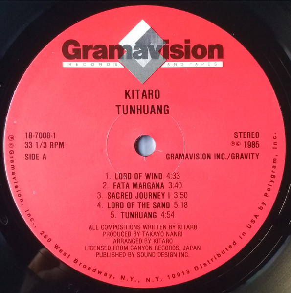 Kitaro - Tunhuang | Gramavision (18-7008-1) - 3