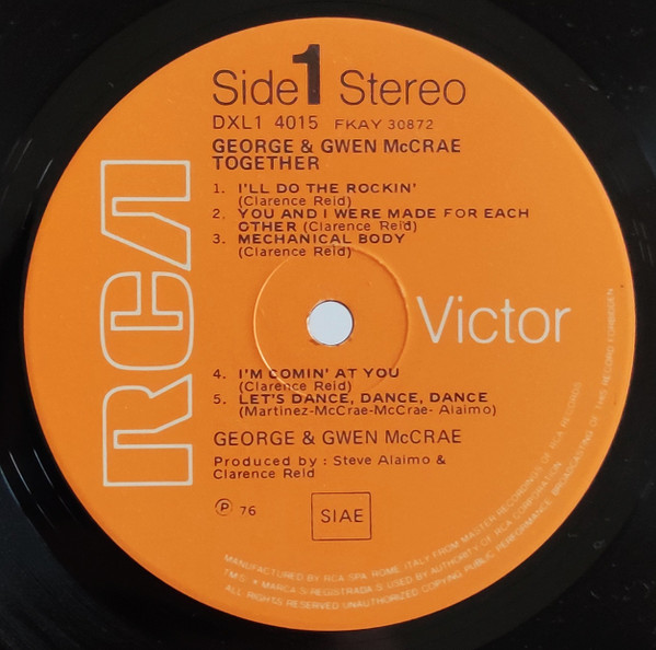 George McCrae & Gwen McCrae - Together | RCA Victor (DXL1 4015) - 3 George McCrae & Gwen McCrae - Together | RCA Victor (DXL1 4015) - 3
