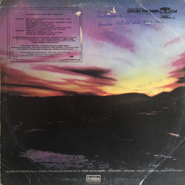 Emerson, Lake & Palmer - Trilogy | Atlantic (SD 9903) - main