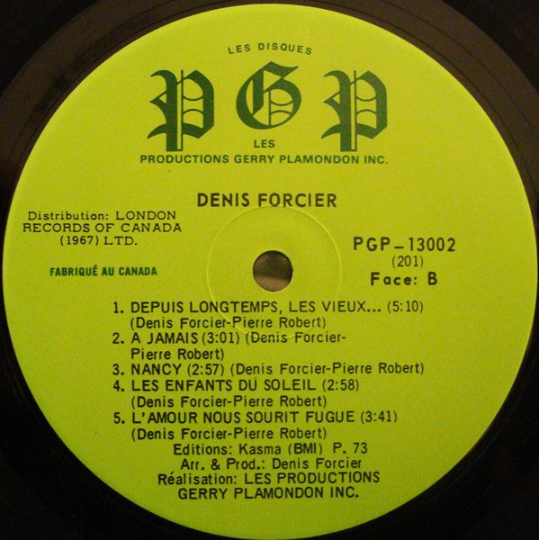 Denis Forcier - Denis Forcier | Les Productions Gerry Plamondon Inc. (PGP-13002) - 4 Denis Forcier - Denis Forcier | Les Productions Gerry Plamondon Inc. (PGP-13002) - 4