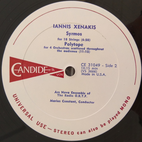 Iannis Xenakis - Medea / Syrmos / Polytope | Candide (CE 31049) - 4