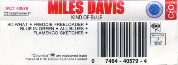 Miles Davis - Kind Of Blue | Columbia (WCT 40579) - 2