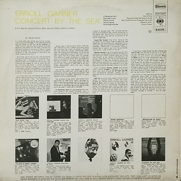 Erroll Garner - Concert By The Sea | CBS (S 62310) - 2 Erroll Garner - Concert By The Sea | CBS (S 62310) - 2