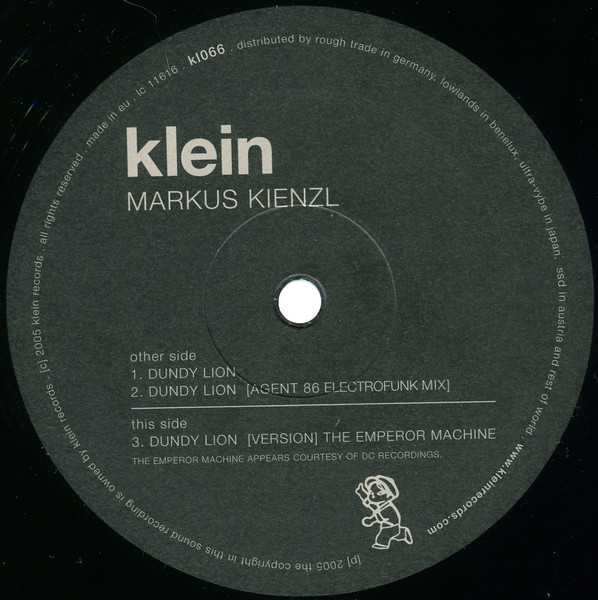 Markus Kienzl - Dundy Lion | Klein Records (KL 066) - 4
