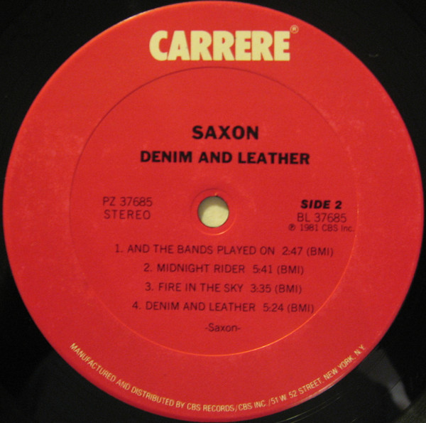 Saxon - Denim And Leather | Carrere (PZ 37685) - 4