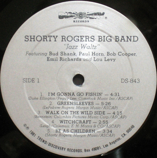 Shorty Rogers Big Band - Jazz Waltz | Discovery Records (DS-843) - 3