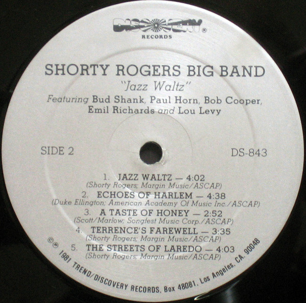 Shorty Rogers Big Band - Jazz Waltz | Discovery Records (DS-843) - 4