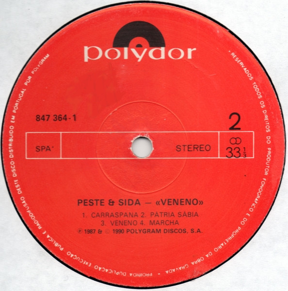 Peste & Sida - Veneno | Polydor (847364-1) - 4