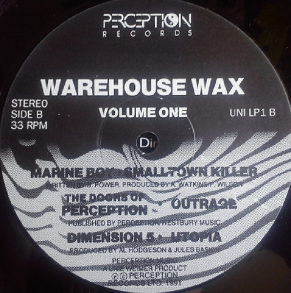 Various - Warehouse Wax Volume One | Perception Records (UNI LP 1) - 2 Various - Warehouse Wax Volume One | Perception Records (UNI LP 1) - 2