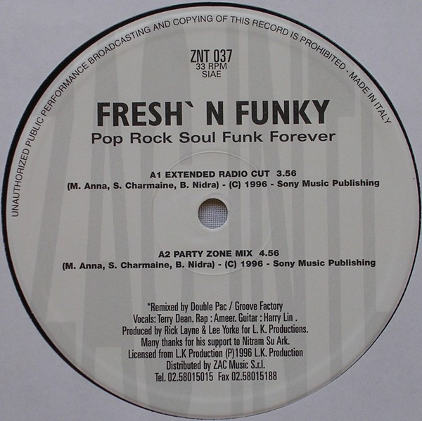 Fresh 'N' Funky - Pop Rock Soul Funk Forever | Zac International (ZNT 037) - 3