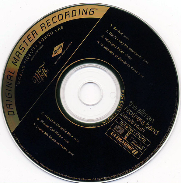 The Allman Brothers Band - Idlewild South | Mobile Fidelity Sound Lab (UDCD 769) - 4 The Allman Brothers Band - Idlewild South | Mobile Fidelity Sound Lab (UDCD 769) - 4
