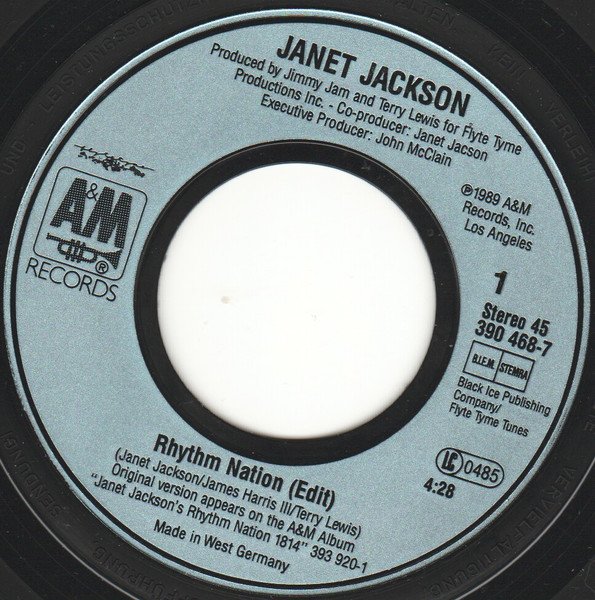 Janet Jackson - Rhythm Nation | A&M Records (390 468-7) - 3 Janet Jackson - Rhythm Nation | A&M Records (390 468-7) - 3