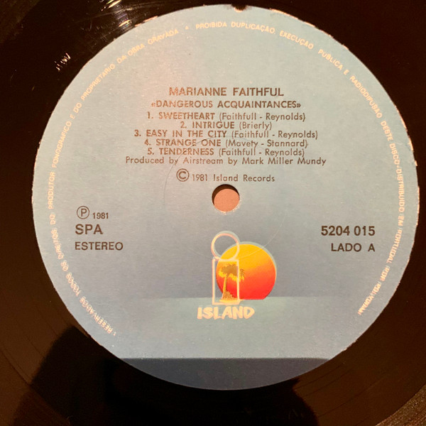 Marianne Faithfull - Dangerous Acquaintances | Island Records (5204 015) - 2