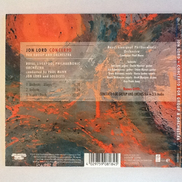 Jon Lord , Royal Liverpool Philharmonic Orchestra - Concerto For Group And Orchestra | Ear Music (0208184ERE) - 3 Jon Lord , Royal Liverpool Philharmonic Orchestra - Concerto For Group And Orchestra | Ear Music (0208184ERE) - 3