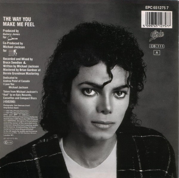 Michael Jackson - The Way You Make Me Feel | Epic (EPC 651275 7) - 2
