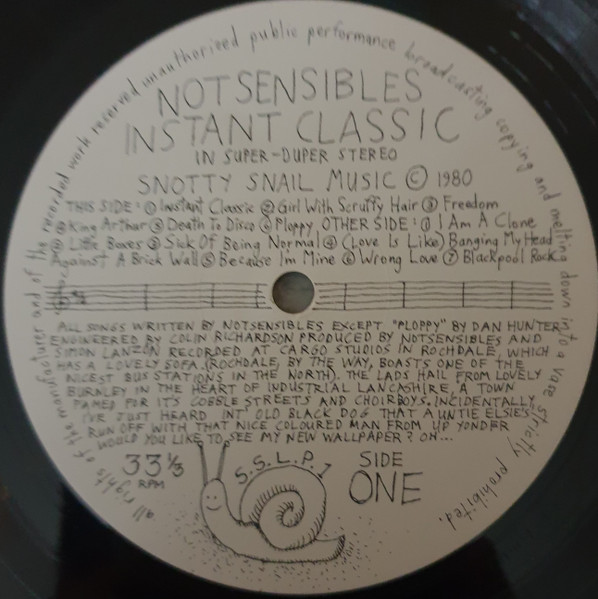 Notsensibles - Instant Classic | Snotty Snail Records (S.S.L.P.1) - 3