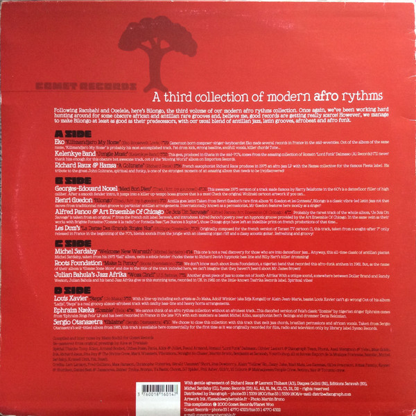 Various - Bilongo - A Third Collection Of Modern Afro Rhythms | Comet Records (LP 017) - 2 Various - Bilongo - A Third Collection Of Modern Afro Rhythms | Comet Records (LP 017) - 2