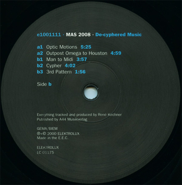 MAS 2008 - De-Cyphered Music | Elektrolux (e1001111) - 2 MAS 2008 - De-Cyphered Music | Elektrolux (e1001111) - 2